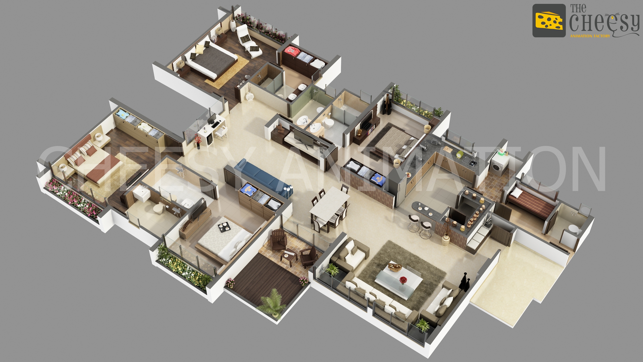  USA  3D Floor Plan  3D Floor Plan  For House 